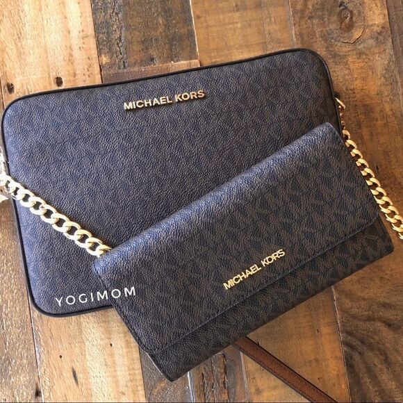 BUNDLE MICHAEL KORS Messenger Shoulder Bag Wallet - Picture 1 of 16